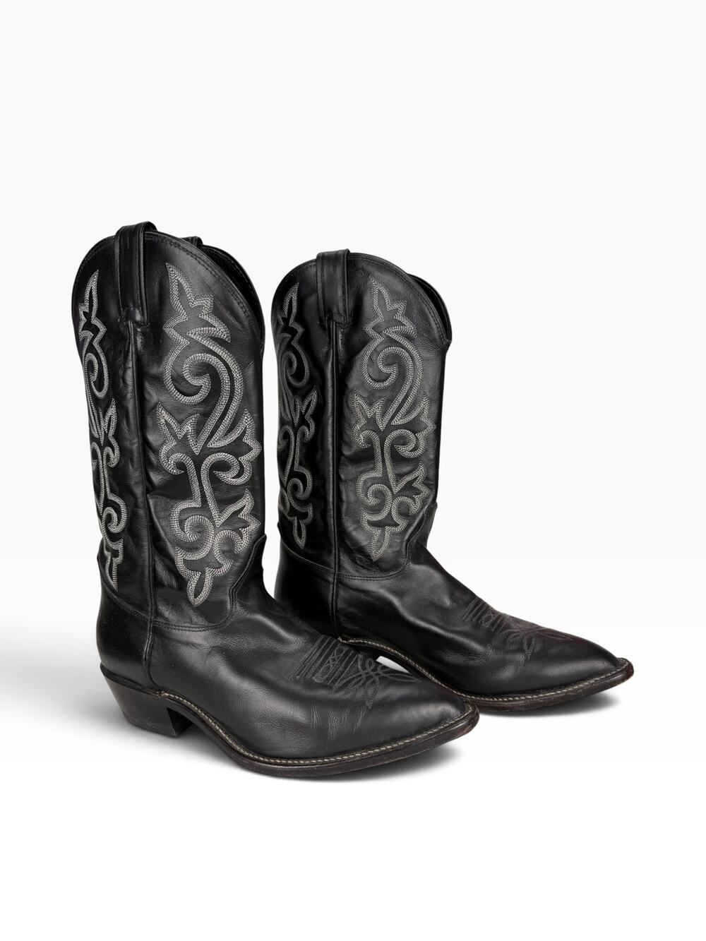 Justin Men's Buck Black Western Boots Size 10.5